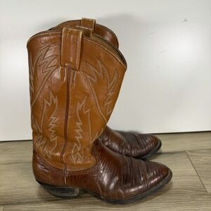 Nocona 9010 Vintage Brown Embroidered Western Boots Men's 8D